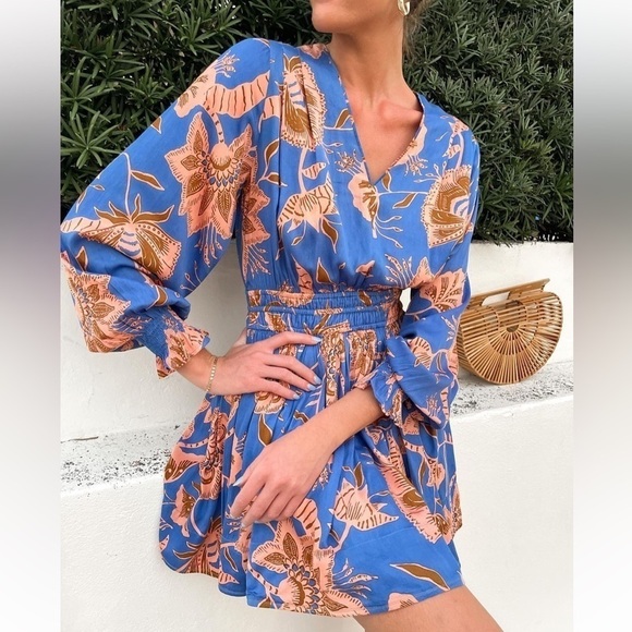 Omika Adele Dress in Sitara Azure - Picture 1 of 16